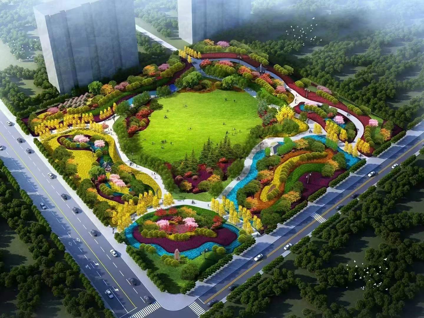 豪家集團承建的政務(wù)花園項目效果圖